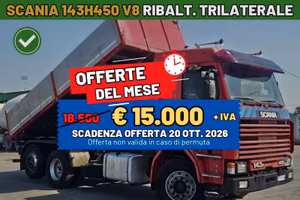 Camion ribaltabile Scania 143H450 V8 Tipper 6x2