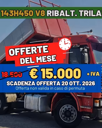 Camion ribaltabile Scania 143H450 V8 Tipper 6x2