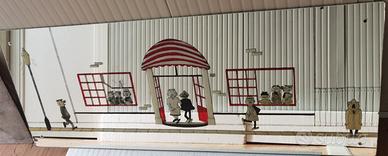 specchio vintage decorato con disegni Andy Capp