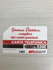 Scheda telefonica rarissima
