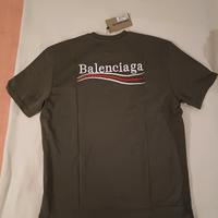 T-Shirt Balenciaga Uomo Taglia XL Verde Oliva