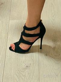 Sandalo tacco a spillo nero