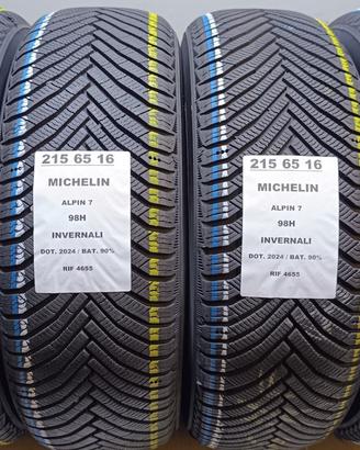 4 GOMME 215 65 16 MICHELIN 2024 INV RIF4655