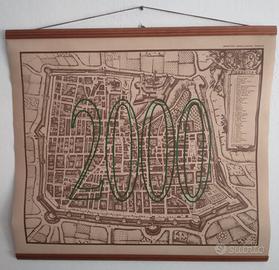 Stampa moderna su cuoio, “Brescia Mappa Antica”