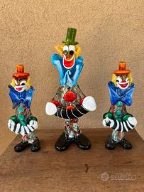 Clown Murano pagliaccio in vetro