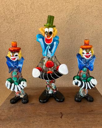 Clown Murano pagliaccio in vetro