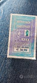 marca da bollo passaporto