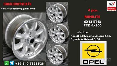 Cerchi minilite 6x13 et13 4x100 opel