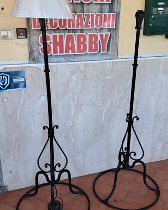 coppia di piantane in ferro