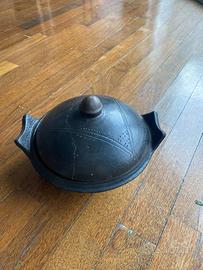 Pentola terracotta vintage fatta a mano Africa occ