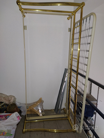 Letto singolo ottone dorato