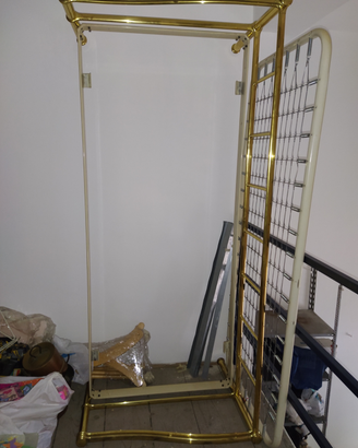 Letto singolo ottone dorato