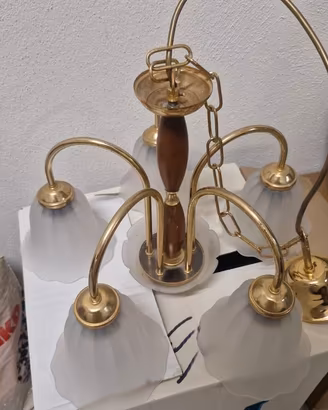 Lamadario vintage a 5 luci