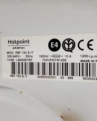 ricambi per lavatrice HOTPOINT ARISTON