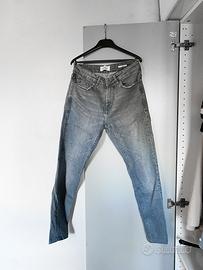 Jeans slim fit uomo invernali grigi blu Pull& bear