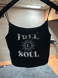 Crop top nero