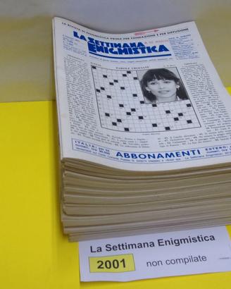 LA SETTIMANA ENIGMISTICA, anno 2001, NON compilati