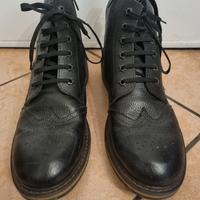 Stivaletti uomo in pelle nera stile inglese 