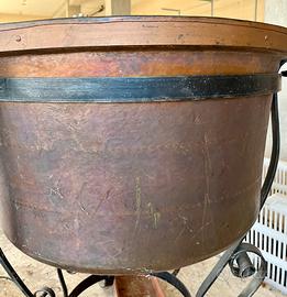 Antico Paiolo calderone rame