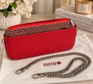 Borsa JUSTO rossa con catena rimovibile