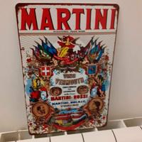 Insegna in metallo vintage per Martini Vermouth