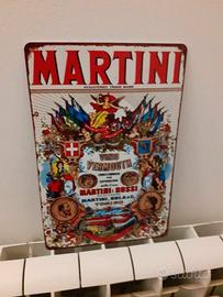 Insegna in metallo vintage per Martini Vermouth