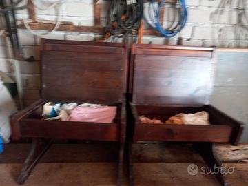 Cassapanca ad angolo in legno massiccio