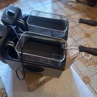 Friggitrice doppia in acciaio