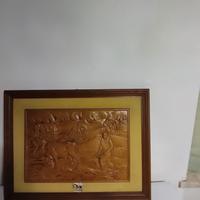 Quadro con bassorilievo in legno 