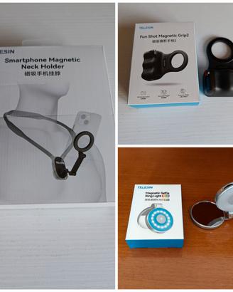 Kit TELESIN Magsafe (Grip+Supporto collo+Luce RGB)