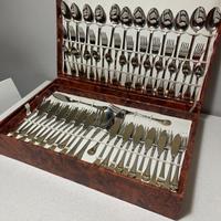 Set posate vintage oro 24K 126 pezzi INOXPRAN