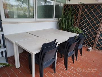 tavolo in ferro da esterno 