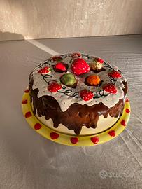 Tortiera in ceramica 3D Tuscania artigianato itali