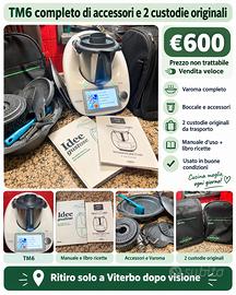 Bimby TM6 +Varoma+accessori originali+ 2 custodie