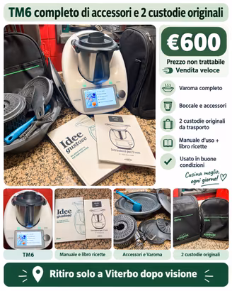 Bimby TM6 +Varoma+accessori originali+ 2 custodie