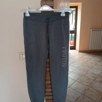 Pantaloni tuta grigia con strass