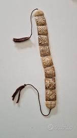 Bracciale tibetano vintage in osso autentico