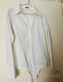 Benetton camicia-body bianca, L, funzionale