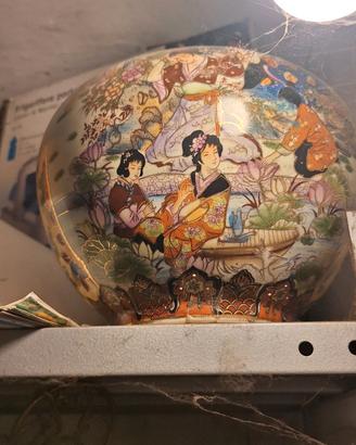 Vaso Sfera Decorativo in Ceramica Cinese