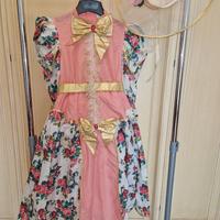 Carnevale - abito damina fiorita