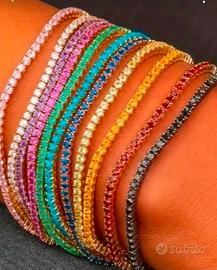 Braccialetti strass colorati