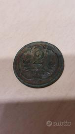 Moneta Austriaca 2 Heller 1895