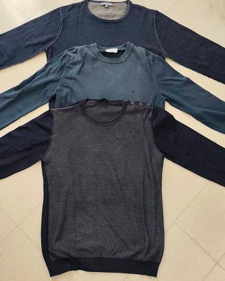 3 maglie girocollo da uomo taglia M