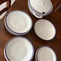 Set piatti decorati con bordino in oro