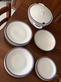 Set piatti decorati con bordino in oro