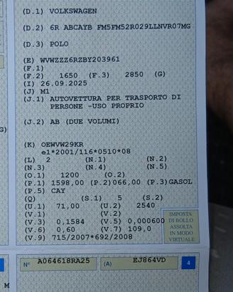 motore vw polo / golf 1.6 tdi  2011