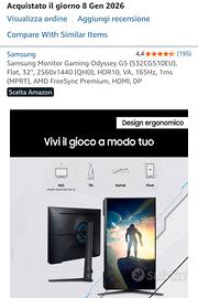 Samsung Odyssey g5 32" flat 