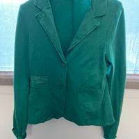 Giacca in felpa verde donna taglia XL