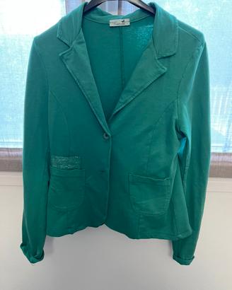 Giacca in felpa verde donna taglia XL