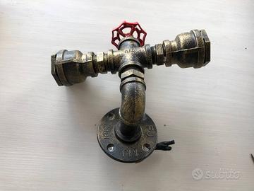Coppia applique industrial vintage stile tubo/rubi